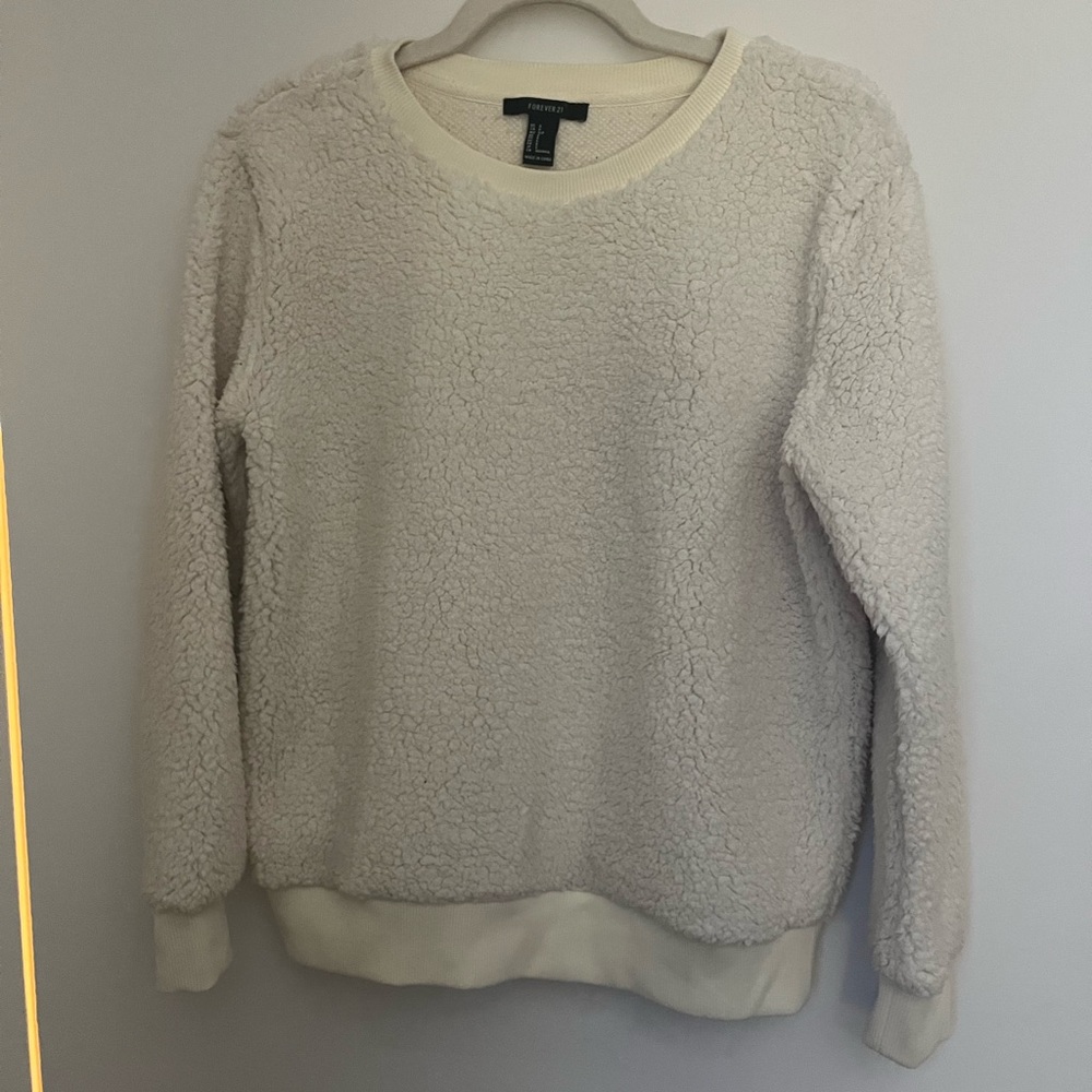 SUPER soft boucle fluffy crew neck sweater